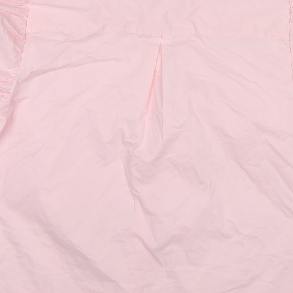 CULTURE Womens Pink Polyester Basic Button-Up Size XL Collared