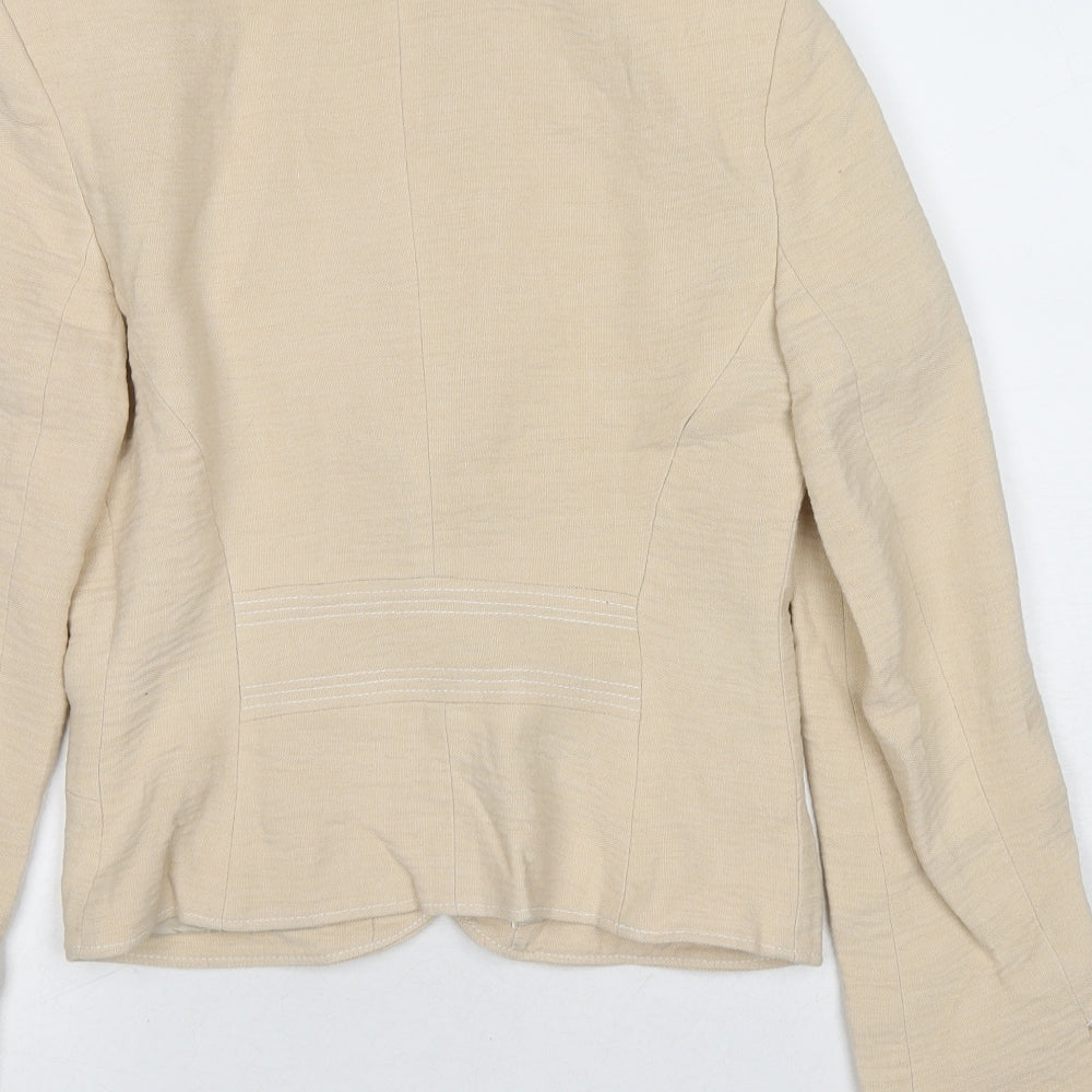 Coast Womens Beige Jacket Blazer Size 8 Button