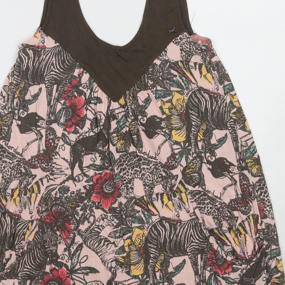 Red or Dead Womens Multicoloured Geometric Polyester Basic Tank Size 10 Scoop Neck - Animals