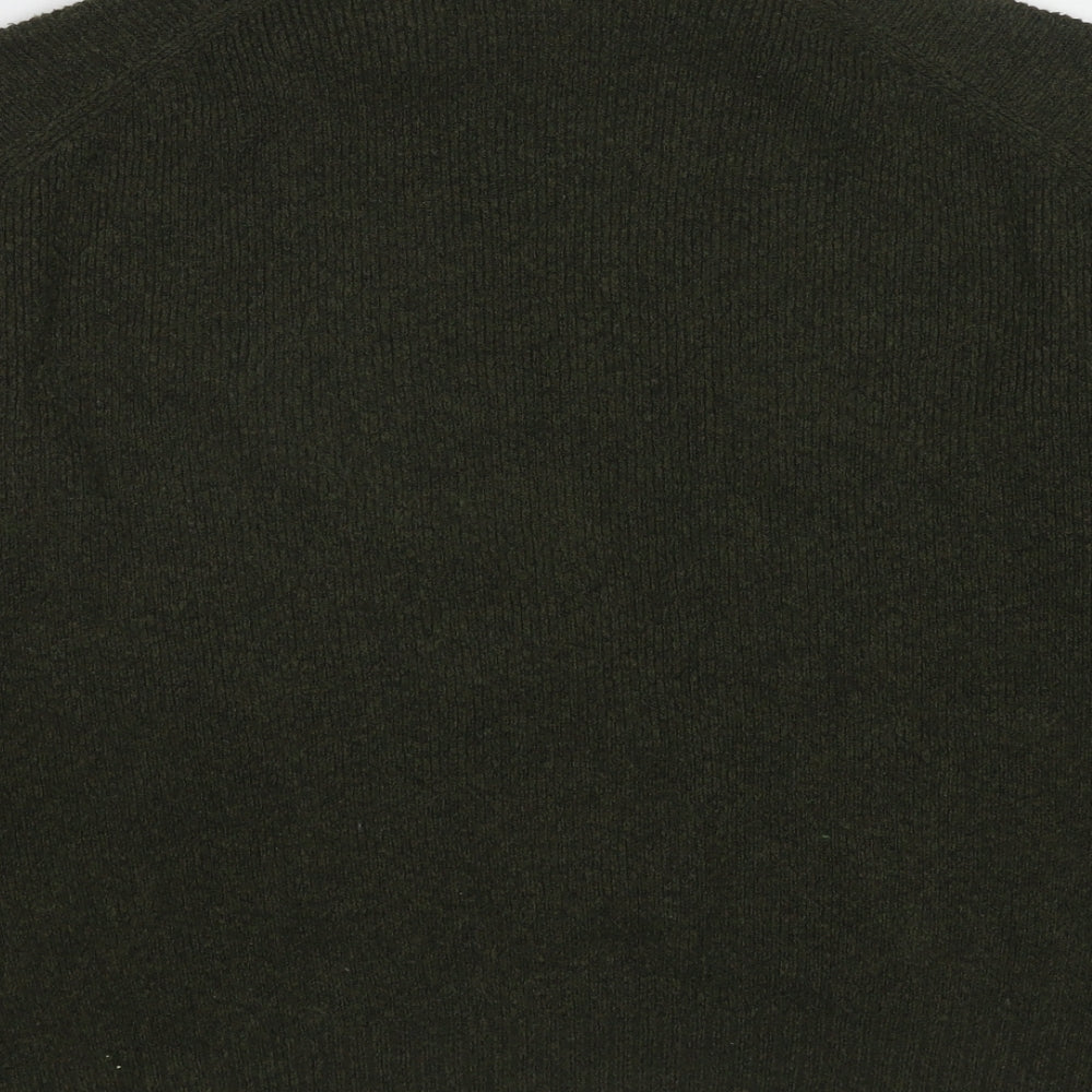 Warehouse Womens Green High Neck Acrylic Pullover Jumper Size 8