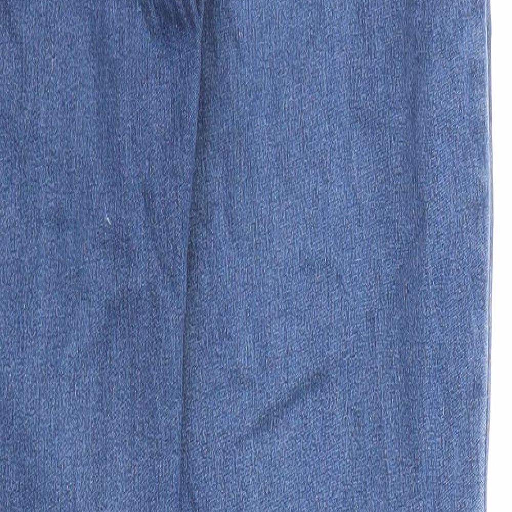 Missguided Womens Blue Cotton Skinny Jeans Size 8 L28 in Regular Zip