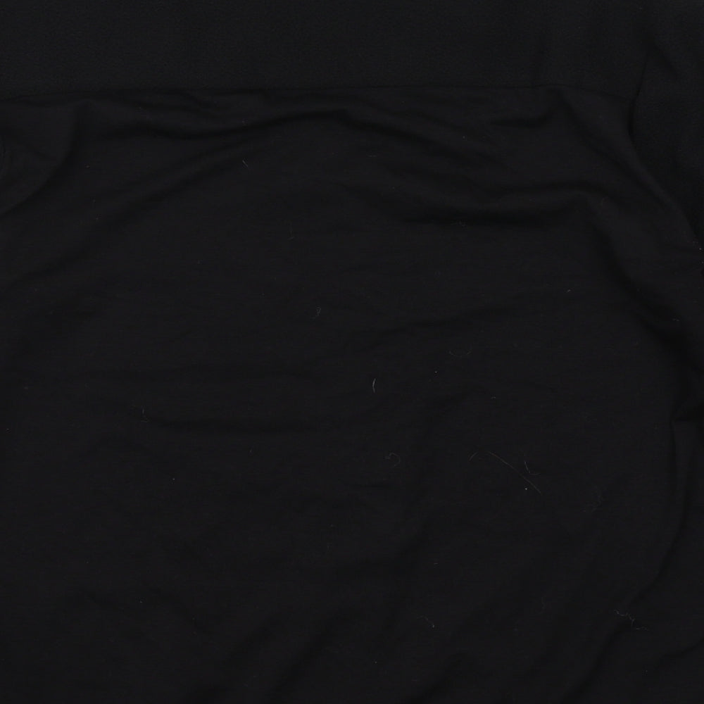 Marks & Spencer Womens Black Polyester Basic Blouse Size 10 V-Neck
