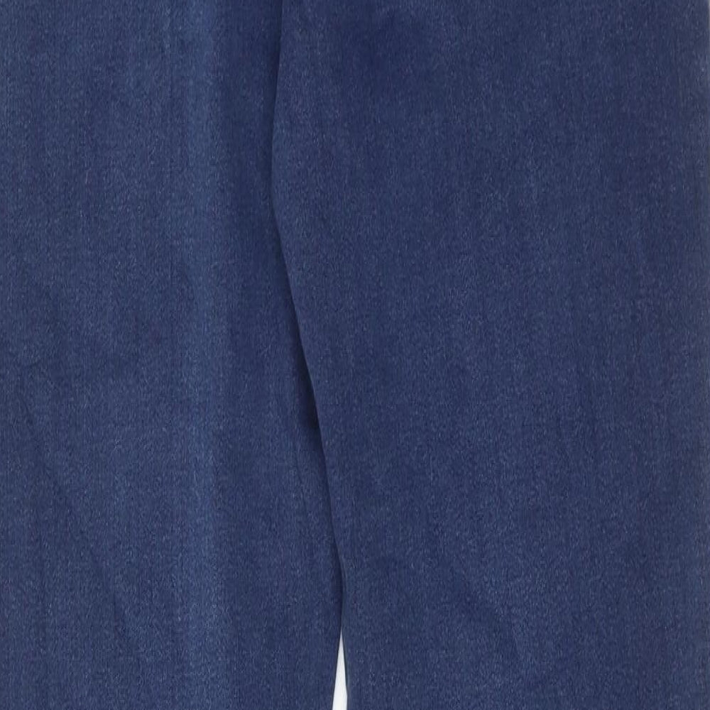 Marks and Spencer Womens Blue Cotton Skinny Jeans Size 10 L30 in Regular Zip
