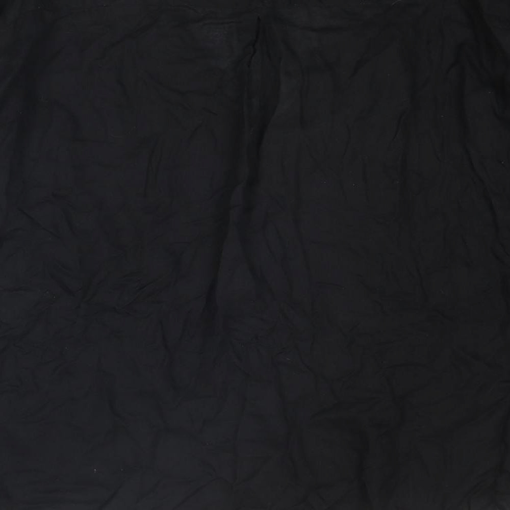 Lindex Womens Black Lyocell Basic Blouse Size M V-Neck