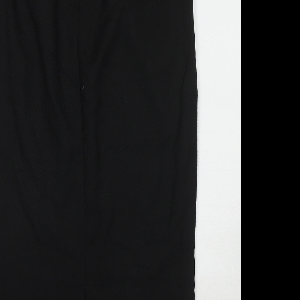 Jerrand Womens Black Polyester Maxi Skirt Size S Zip