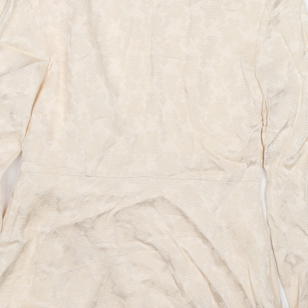 Fracomina Womens Ivory Viscose Basic Blouse Size S V-Neck