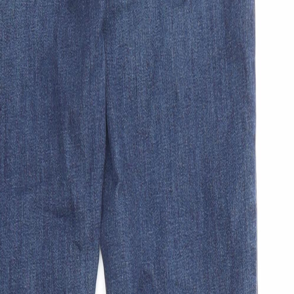 H&M Womens Blue Cotton Skinny Jeans Size 8 L28 in Regular Zip