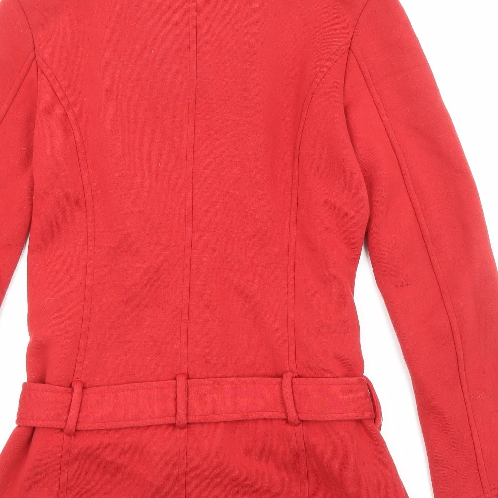 New Look Womens Red Jacket Size 12 Button