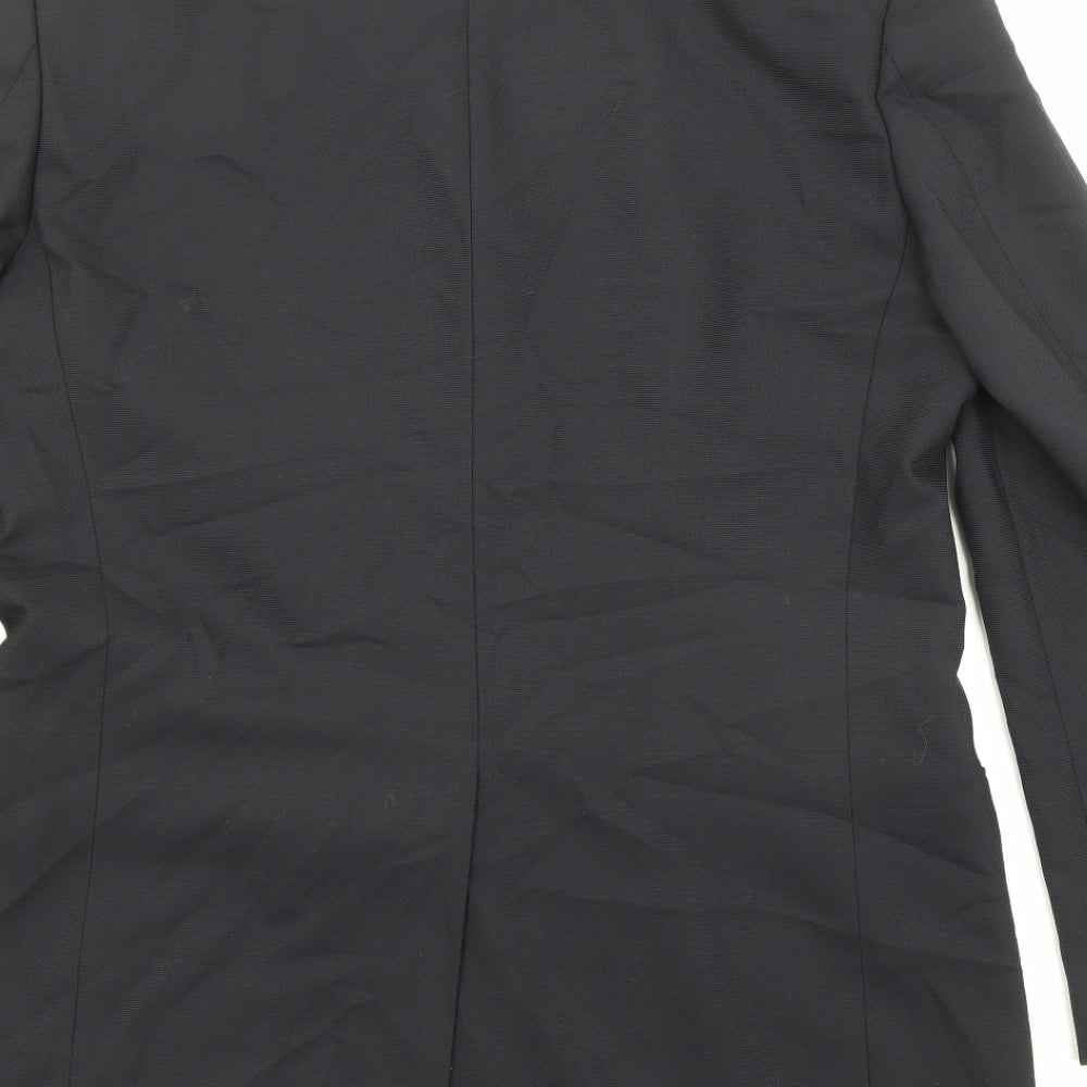 Marks & Spencer Mens Black Polyester Jacket Suit Jacket Size 40 Regular