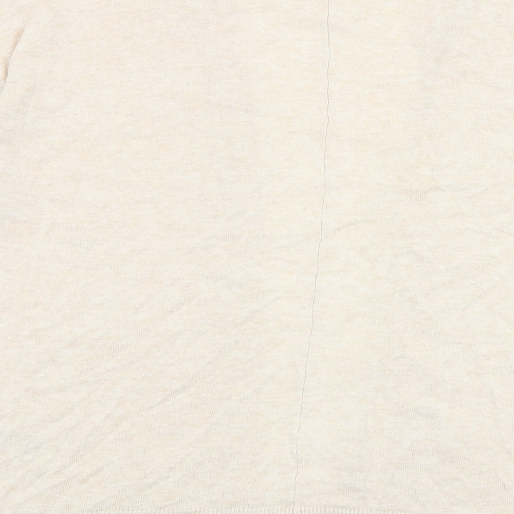 Marks & Spencer Womens Beige V-Neck Viscose Cardigan Jumper Size S
