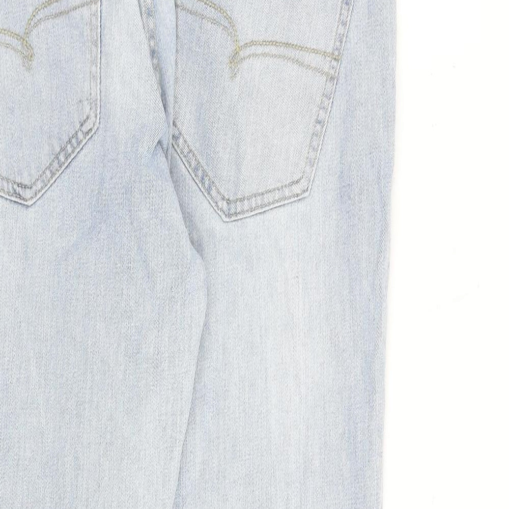 NEXT Mens Blue Cotton Straight Jeans Size 30 in L28 in Slim Zip