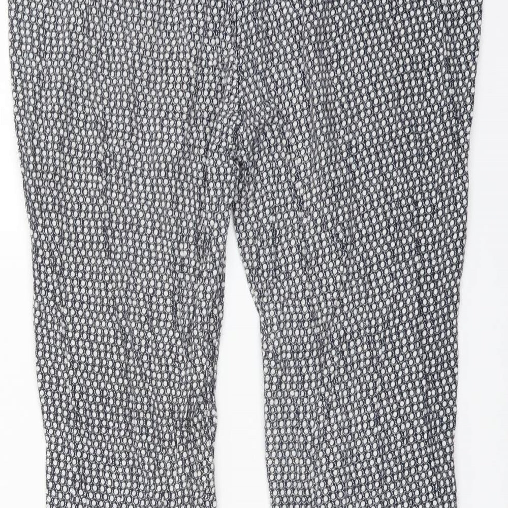 Gap Womens Blue Geometric Viscose Trousers Size S L23 in Regular Drawstring