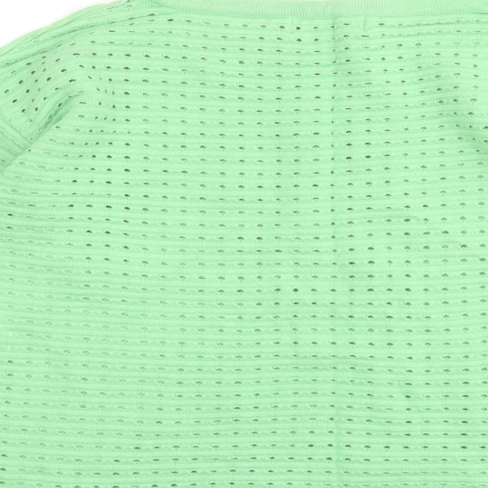 NEXT Womens Green Round Neck Cotton Pullover Jumper Size 10