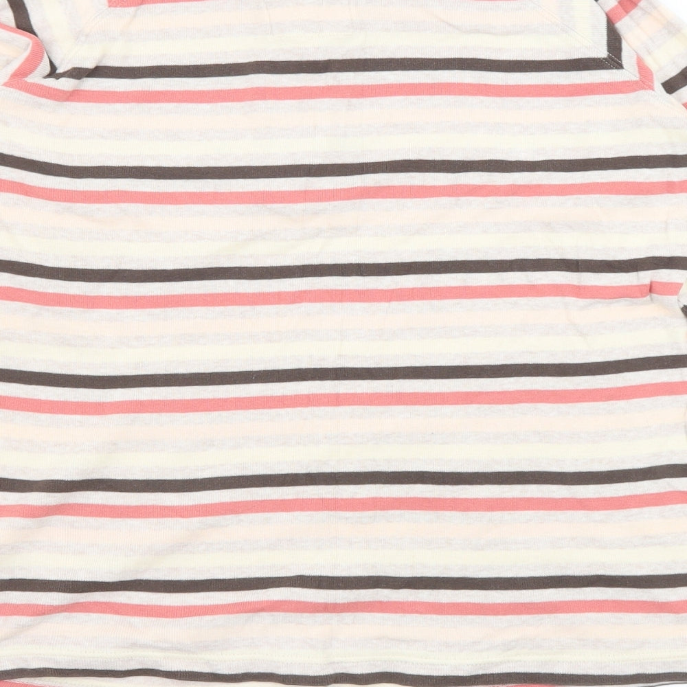 NEXT Womens Multicoloured Striped Polyester Pullover Sweatshirt Size 8 Button