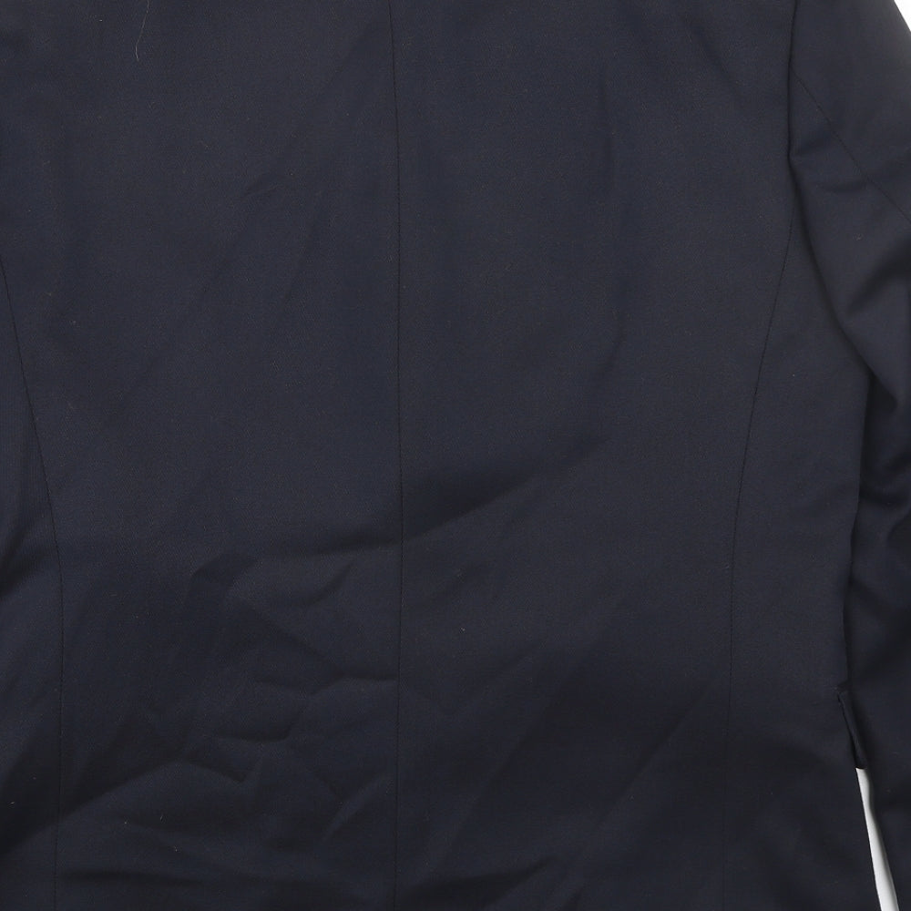 Burton Mens Blue Polyester Jacket Suit Jacket Size M Regular