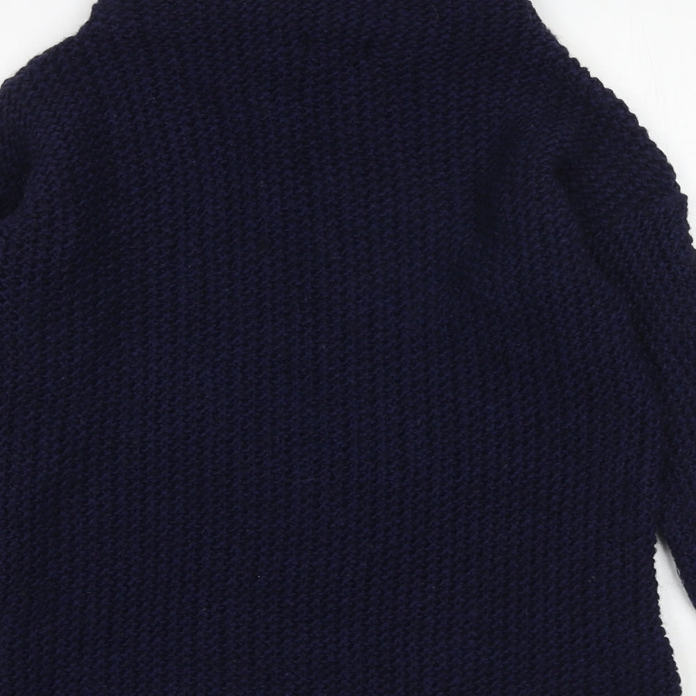 NEXT Womens Blue High Neck Acrylic Pullover Jumper Size M