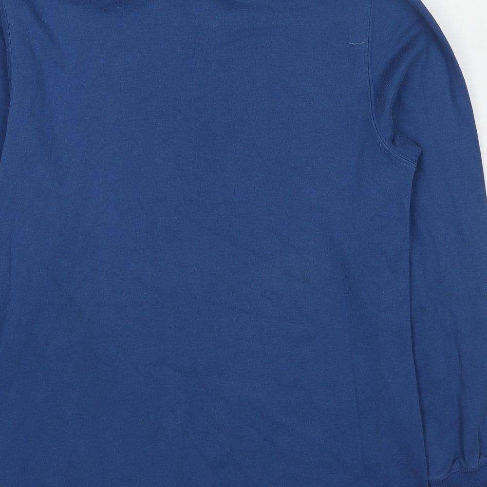 Lands' End Womens Blue Cotton Pullover Sweatshirt Size 4 Pullover