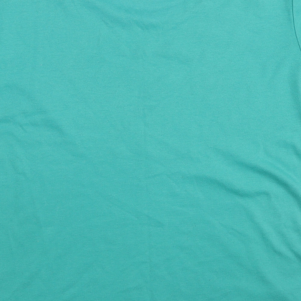 Paramour Womens Green Polyester Basic T-Shirt Size S Scoop Neck - Size S-M