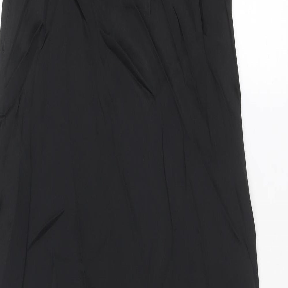 Zara Womens Black Acetate A-Line Size XS V-Neck Pullover