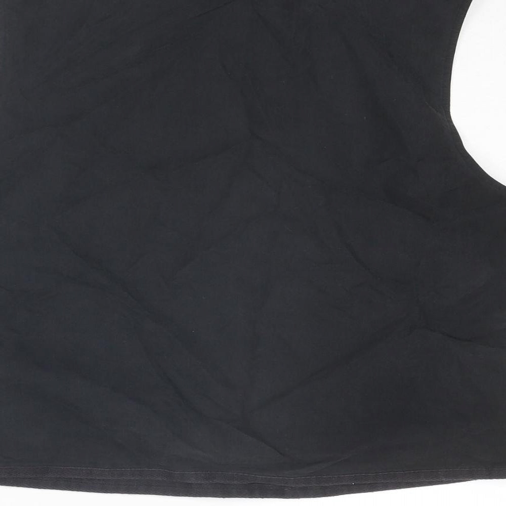 Oasis Womens Black Viscose Basic Tank Size 16 Round Neck
