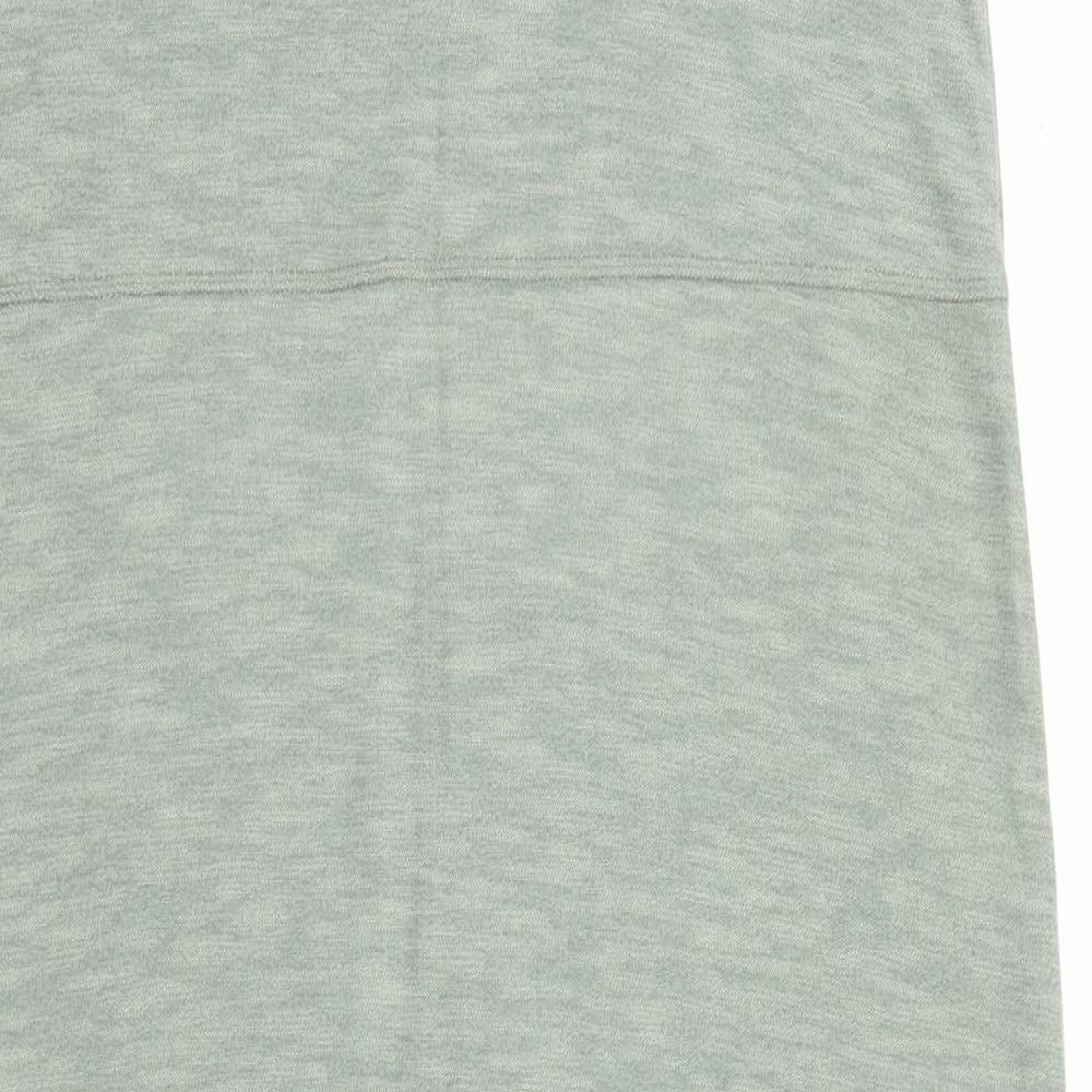 The Lounge Edit Womens Green Cotton A-Line Size 12 Round Neck Pullover
