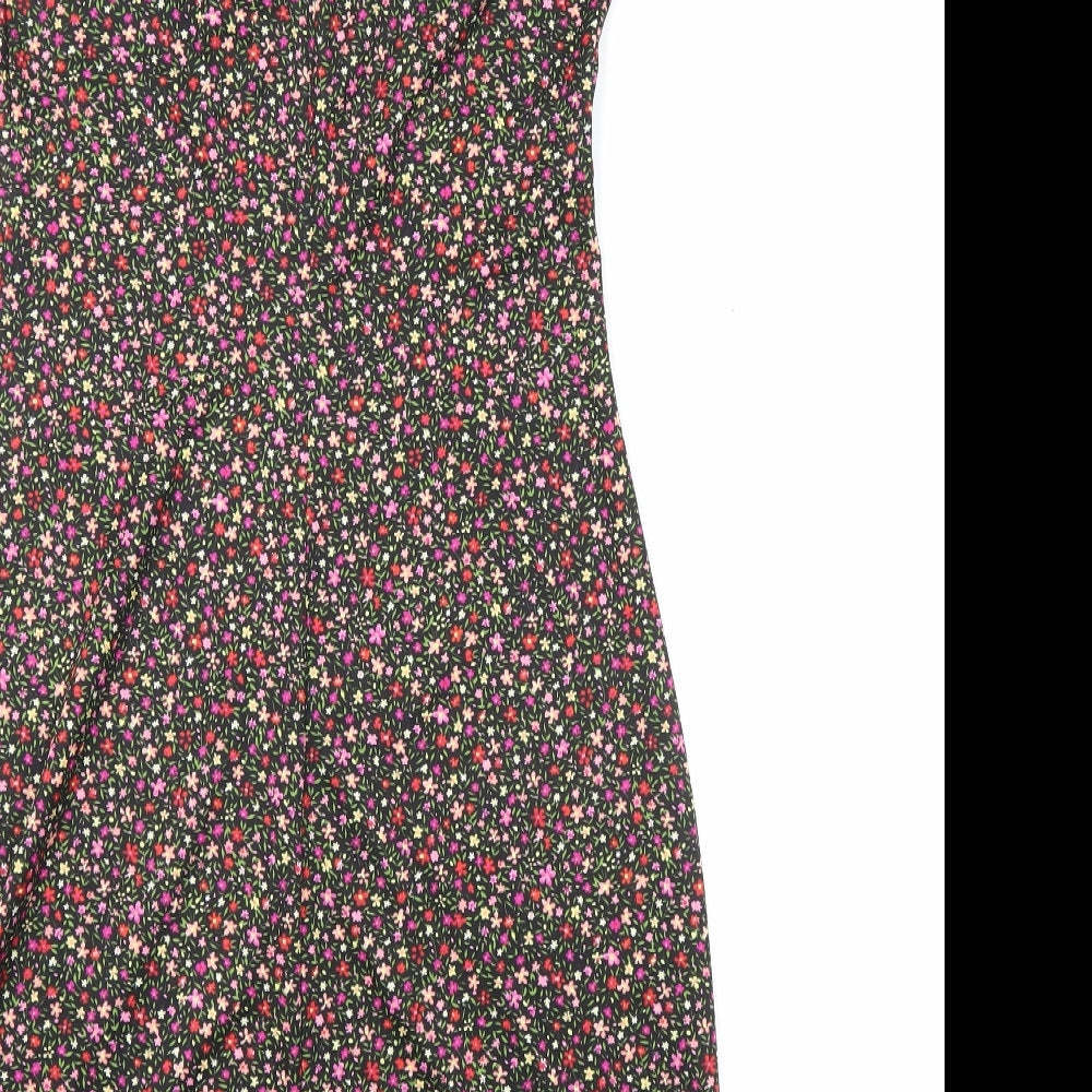 Kit Womens Multicoloured Floral Polyester A-Line Size 10 Off the Shoulder Pullover
