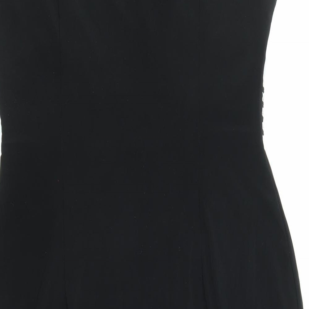 Michaela Louisa Womens Black Colourblock Polyester Pencil Dress Size 14 Scoop Neck Pullover