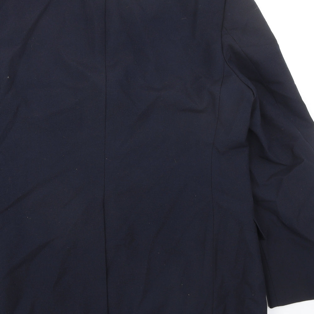 St Michael Mens Blue Polyester Jacket Suit Jacket Size 44 Regular