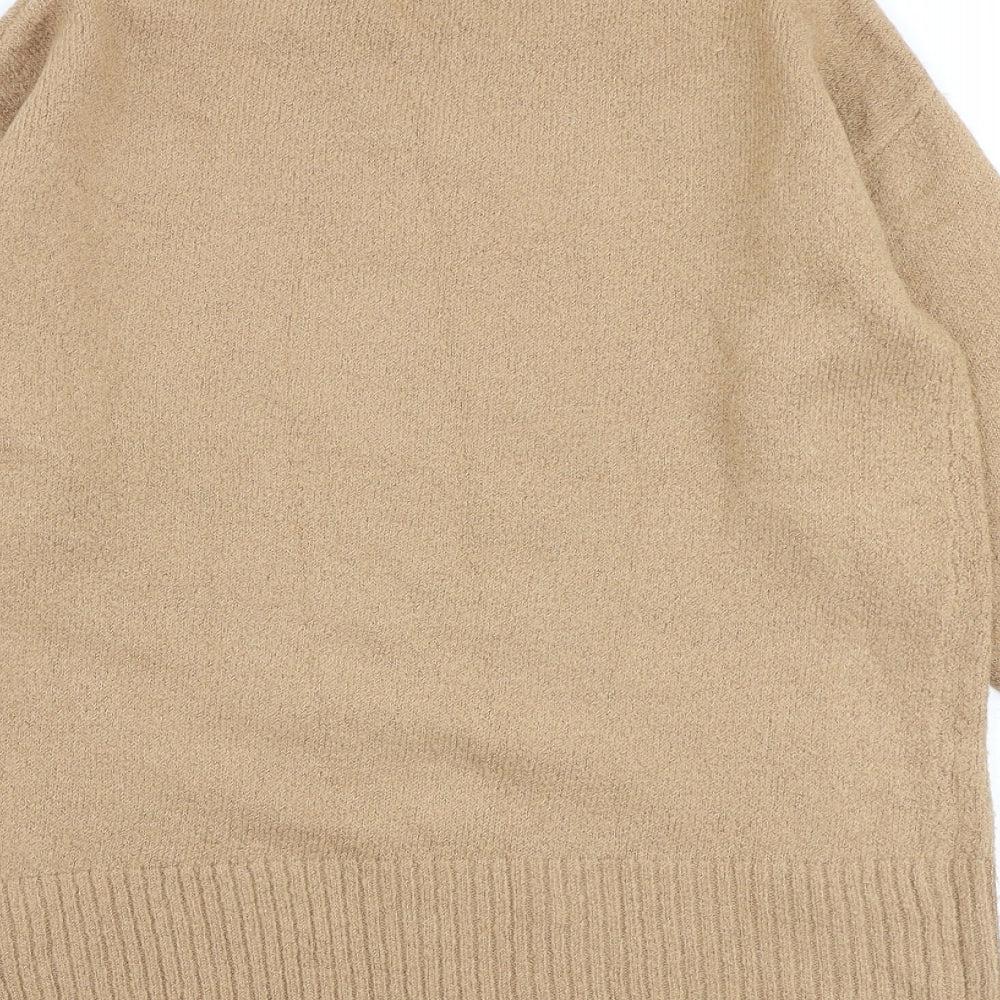 Dorothy Perkins Womens Brown Round Neck Acrylic Pullover Jumper Size 10