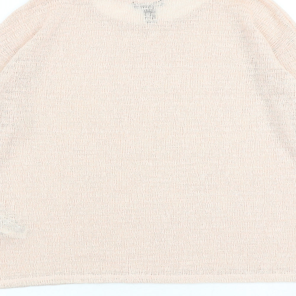 FOREVER 21 Womens Pink Round Neck Polyester Pullover Jumper Size L