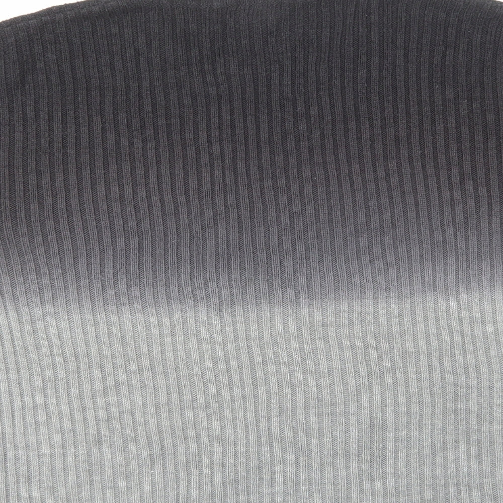 Topshop Womens Grey Round Neck Acrylic Pullover Jumper Size 8