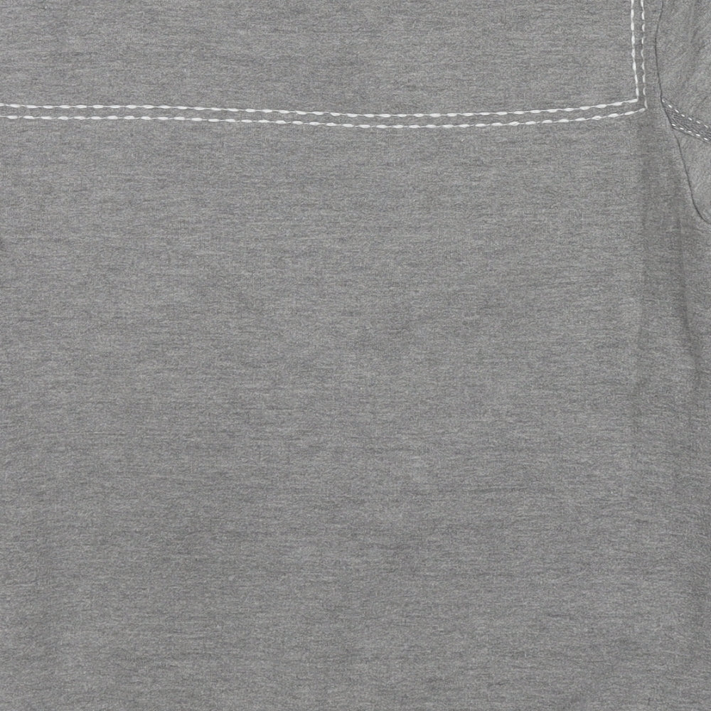 Topshop Womens Grey Cotton Pullover Sweatshirt Size 8 Pullover