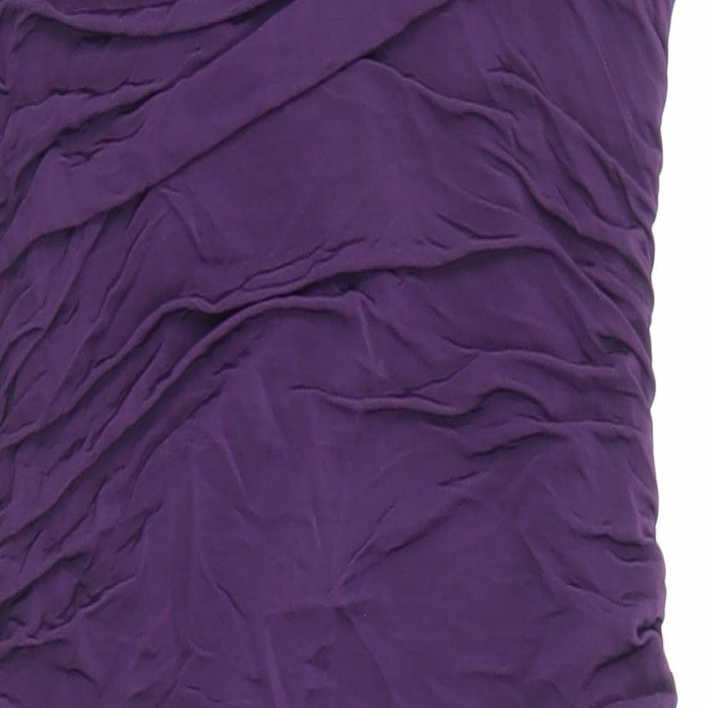 Divided by H&M Womens Purple Polyester Bodycon Size S One Shoulder Pullover