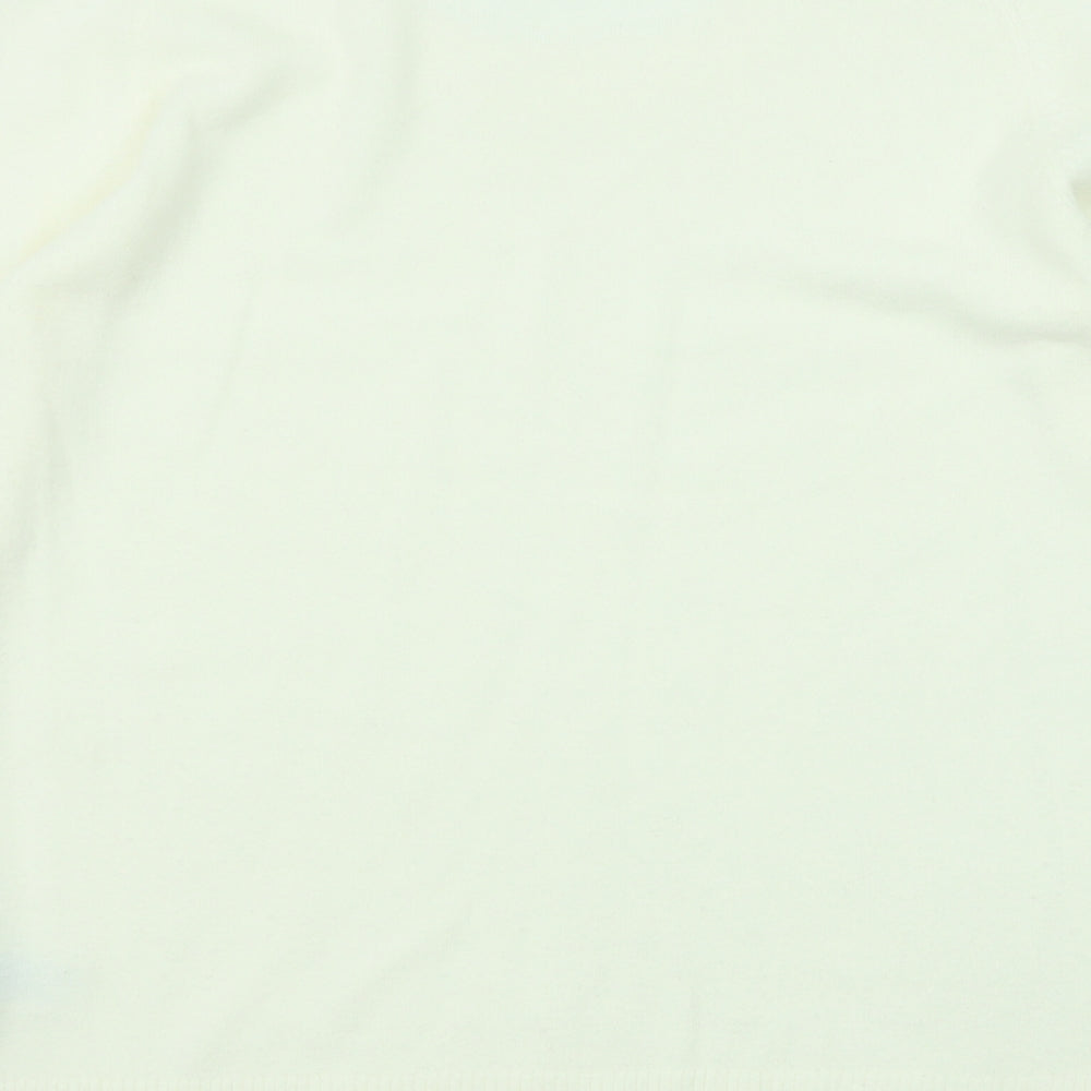 Marks & Spencer Womens Ivory Round Neck Acrylic Pullover Jumper Size 12