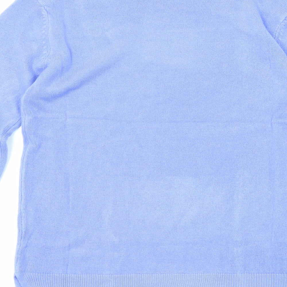 Marks & Spencer Womens Purple Round Neck Acrylic Pullover Jumper Size 6