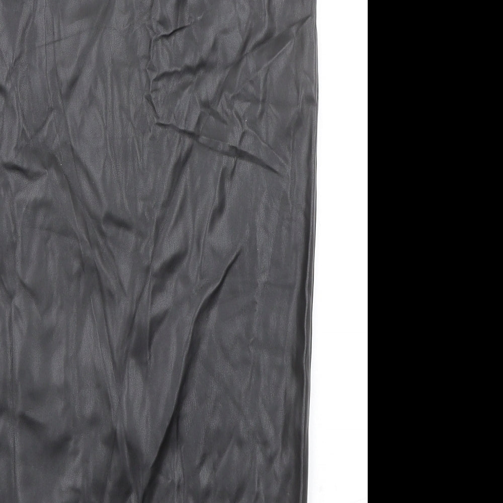 CHERRY KOKO Womens Black Polyester Straight & Pencil Skirt Size S Zip