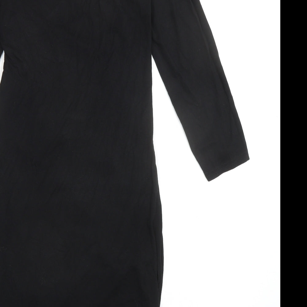 Body Flirt Womens Black Viscose Bodycon Size XS Round Neck