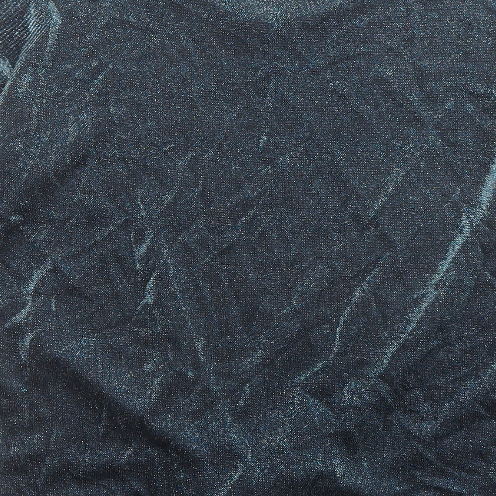 Brand and care label for Principles women’s blue nylon basic blouse, size UK 10, boat neck - tie front detail