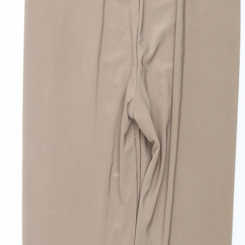 PRETTYLITTLETHING Womens Beige Polyester Carrot Leggings Size 6 L20 in