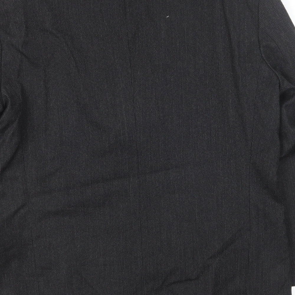 Candidate Mens Grey Striped Wool Jacket Suit Jacket Size 42 Regular