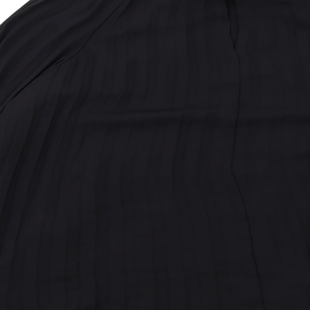 H&M Womens Black Polyester Basic Blouse Size XS High Neck
