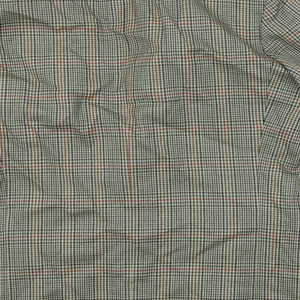 St Michael Mens Multicoloured Plaid Wool Jacket Blazer Size 42 Regular