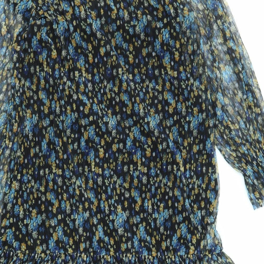 NEXT Womens Multicoloured Floral Polyester Kaftan Size 8 V-Neck Pullover