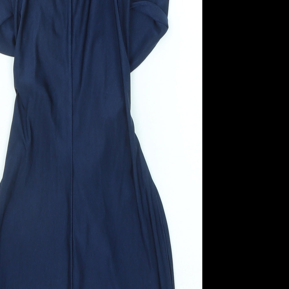 CBR Womens Blue Polyester Mini Size S V-Neck Pullover