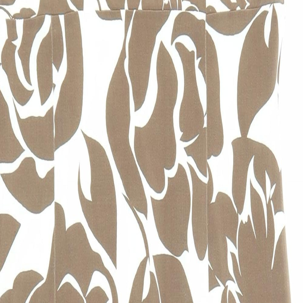 Phase Eight Womens Brown Floral Polyester Shift Size 10 Cowl Neck Pullover