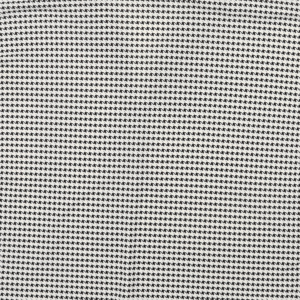 H&M Womens White Geometric Polyester Basic Blouse Size XL V-Neck
