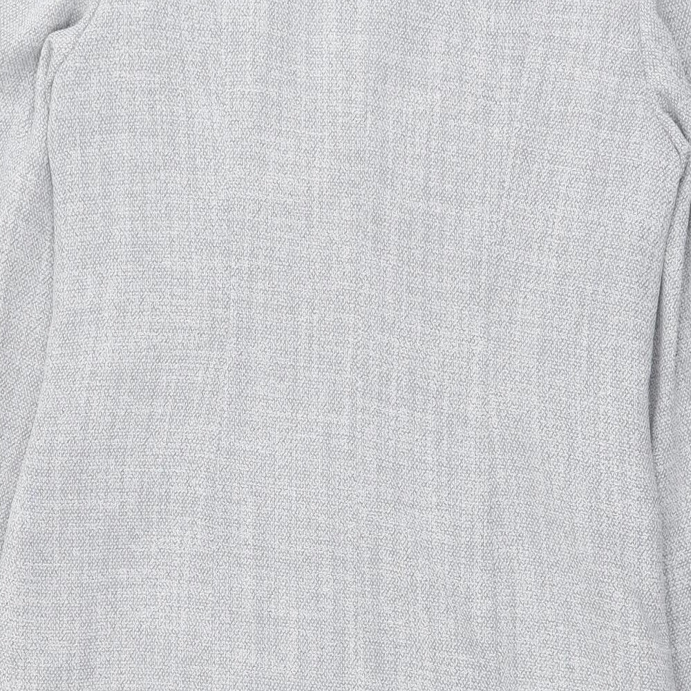 Precis Womens Grey Overcoat Coat Size 14 Button
