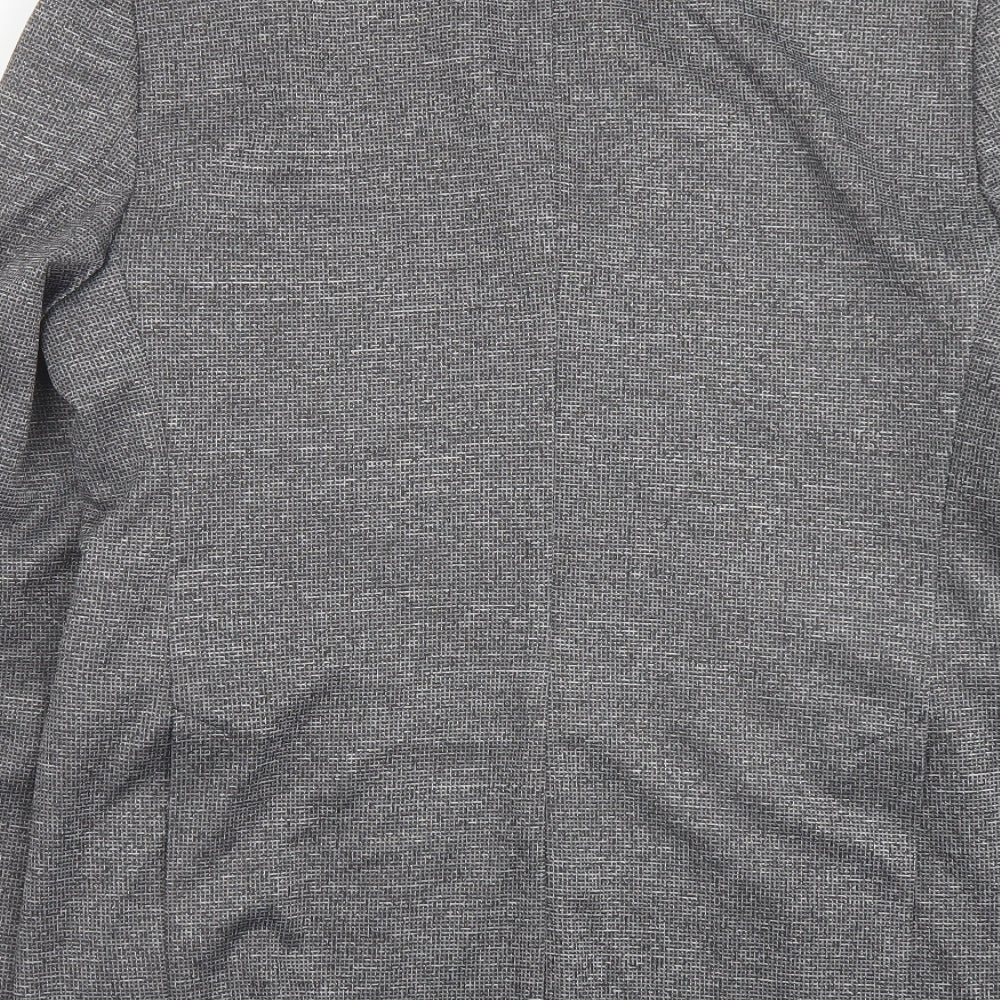 Zara Mens Grey Polyester Jacket Suit Jacket Size 42 Regular