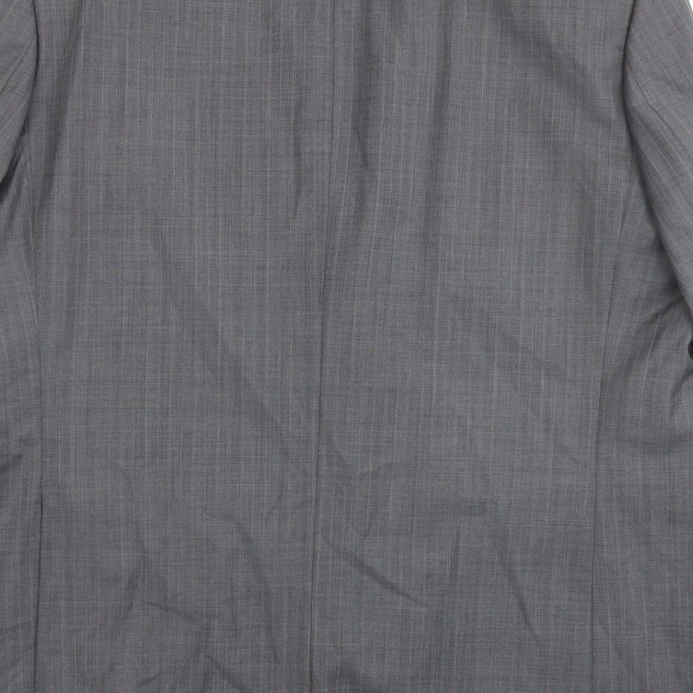 Brook Taverner Mens Grey Polyester Jacket Suit Jacket Size 46 Regular