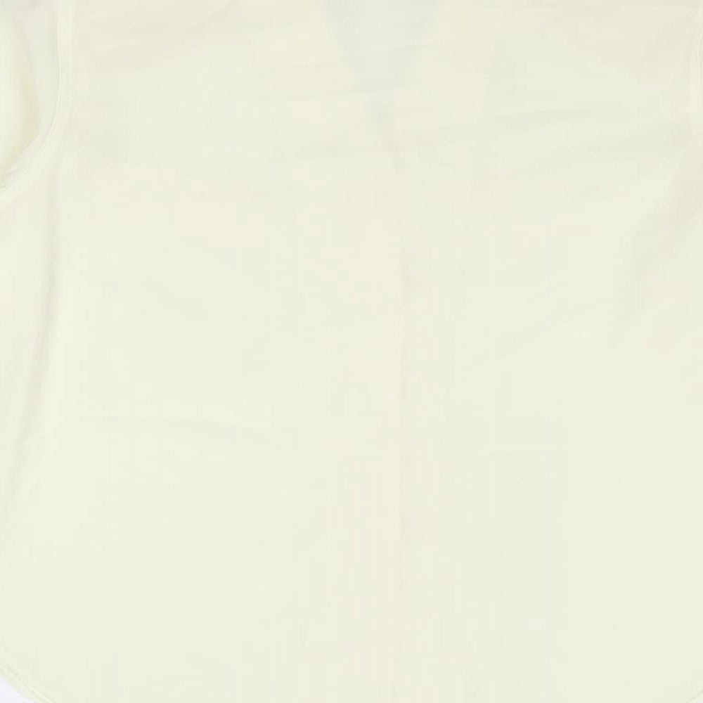 Dalia Womens Ivory Polyester Basic Button-Up Size 12 Collared
